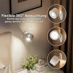 Kleverlicht 360° Wandlampe – Kabelloses LED Licht mit Akku & Magnet