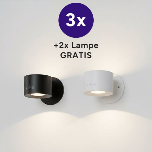 Kleverlicht 360° Wandlampe – Kabelloses LED Licht mit Akku & Magnet