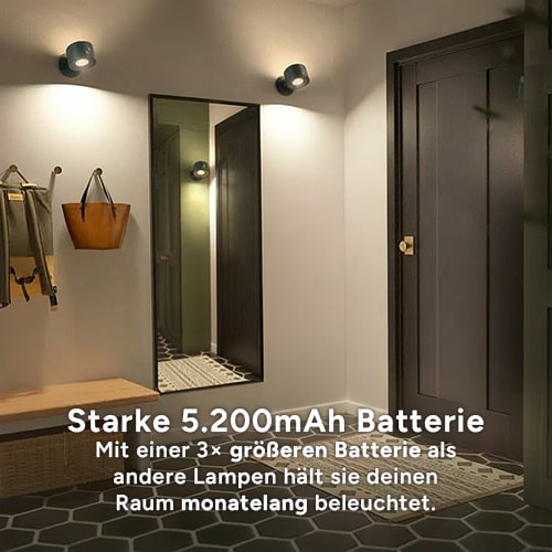 Kleverlicht 360° Wandlampe – Kabelloses LED Licht mit Akku & Magnet
